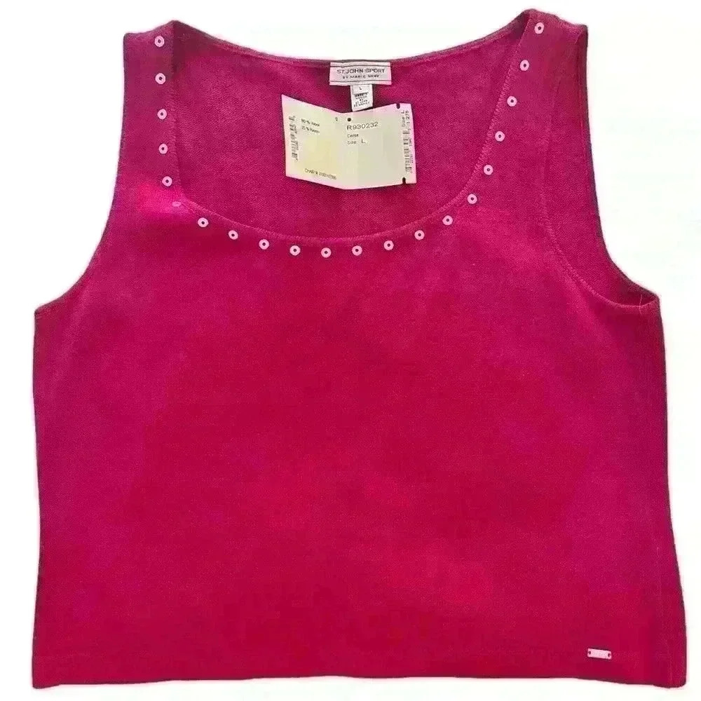 St John Sleeveless Wool Sweater